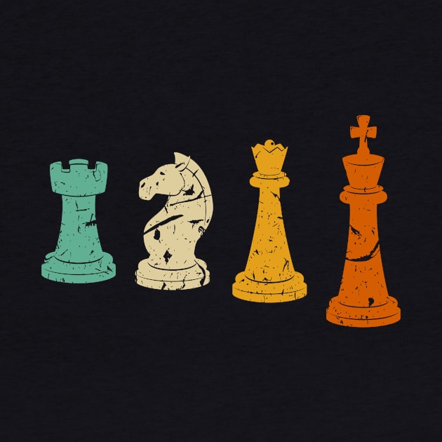 Chess Pieces Vintage by Humbas Fun Shirts